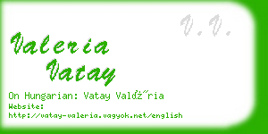 valeria vatay business card